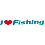 PVC Aufkleber Applikation Fisch - Fische - Angeln - I FISHING - 307125 - Gr. 23 x 3,5 cm