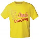 Kinder T-Shirt mit Print - Omas Liebling - 08209 gelb - Gr. 86 - 164