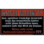 Spaß-Schild - KINDER STREIKT! Rechtschreibreformen - 309271 - 25cm x 15cm - Schule