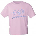 Kinder T-Shirt mit Aufdruck - Die Brei-Mafia - 06968 - rosa - Gr. 86/92