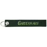 Filz-Schlüsselanhänger mit Stick GARTENHAUS Gr. ca. 17x3cm 14107 Keyholder dunkelgrün