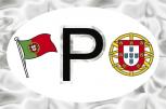 Alu-Qualitätsaufkleber oval - P = Portugal Wappen Fahne - 301158 - Gr. ca. 102 x 66 mm