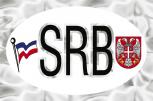 Alu-Qualitätsaufkleber oval - SRB = Serbien Wappen Fahne – 301170/3 - Gr. ca. 102 x 66 mm