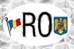 Alu-Qualitätsaufkleber oval - RO = Rumänien Wappen Fahne – 301170/5 - Gr. ca. 102 x 66 mm
