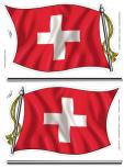 PVC-Aufkleber - Schweizer Flaggen - 301225 - Gr. ca. 33 x 24 cm