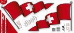 Aufkleber Autoaufkleber - Switzerland - Schweiz - 301227 - Gr. ca. 34cm x 20cm - 2 Stück = 1 Preis
