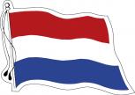 Aufkleber Länderfahne wehend - Netherland Niederlande - 301242 - Gr. ca. 95mm x 70mm