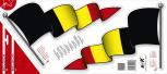 Aufkleber Autoaufkleber - Belgium - Belgien - 301256 - Gr. ca. 34cm x 20cm - 2 Stück = 1 Preis