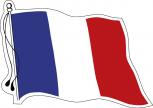 Aufkleber Länderfahne wehend - France Frankreich - 301262 - Gr. ca. 95mm x 70mm