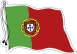 Aufkleber Autoaufkleber Länderfahne wehend - Portugal - 301302 - Gr. ca. 95mm x 70mm