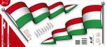 Aufkleber Autoaufkleber - Hungary - Ungarn - 301337 - Gr. ca. 34cm x 20cm - 2 Stück = 1 Preis
