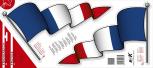 Aufkleber Autoaufkleber - France - Frankreich - 301347 - Gr. ca. 34cm x 20cm - 2 Stück = 1 Preis