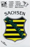 Stick Emblem Applikation Wappen PVC-Aufkleber "SACHSEN-Wappen" NEU Gr. ca. 7,5 x 9,8cm (301399)