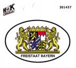PVC -Aufkleber - Wappen Freistaat Bayern - 301437 - Gr. ca. 7,7 x 5,3 cm