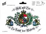Auto-Aufkleber - FREISTAAT BAYERN - Gr. ca. 9, 5 x 12cm (301446) Wappen  Landeszeichen Flagge