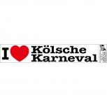 PVC-Aufkleber - I love Kölsche Karneval - Gr. ca. 18 x 3,5 cm - 301570/1