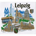 Aufkleber - Leipziger Sehenswürdigkeiten - 301579 - Gr. ca. 12 x 10 cm