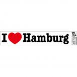 PVC-Aufkleber - I love Hamburg - Gr. ca. 18 x 3,5 cm - 301902