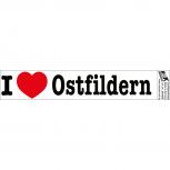 PVC-Aufkleber - I love Ostfildern - Gr. ca. 18 x 3,5 cm - 301932