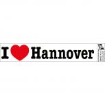 PVC-Aufkleber - I love Hannover - Gr. ca. 18 x 3,5 cm - 301935