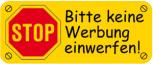PVC-Aufkleber - BITTE KEINE WERBUNG - 302057/2 - Gr. ca. 48 x 20 mm