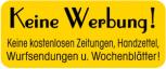 PVC-Aufkleber - KEINE WERBUNG - 302057/3 - Gr. ca. 48 x 20 mm