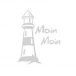 Auto-Aufkleber - Leuchtturm Moin Moin - 302979 Gr. 8,5cm x 10,5cm versch. Farben