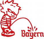 Aufkleber Applikation - Pinkelmänchen Bayern - 303626-1 - links - rot / 15cm