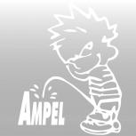 Pinkelmännchen Applikations-Aufkleber - auf Ampel links - 303664 Gr. ca. 15cm