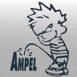 Pinkelmännchen Applikations-Aufkleber - auf Ampel links - 303664 Gr. ca. 15cm