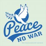 PVC-Aufkleber - Friedenstaube PEACE NO WAR - Gr. 19 x 9cm - 305120/1