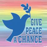 PVC-Aufkleber - Friedenstaube Give Peace a Chance - Gr. 9 x 9cm - 305120/3