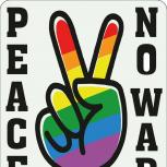 PVC-Aufkleber - Peace Not Ware Finger - Gr. 3,5 x 3,5cm - 307170/3