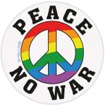 PVC-Aufkleber - Peace no War Friedenszeichen - Gr. 3,5 x 3,5cm - 307170/6
