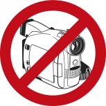 PVC-Aufkleber - Fotografieren und Filmen verboten - Gr. ca. 9 cm - 307398