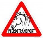 PVC-Aufkleber - ACHTUNG Pferdetransport - 307439 - Gr. ca. 32 x 28 cm