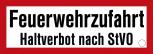 Hinweisschild - Warnschild - Feuerwehr Halteverbot nach STVO - Gr. ca. 59 x 21 cm - 307756/1 -