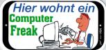 Türschild - HIER WOHNT EIN COMPUTER FREAK - 308118 - Gr. 14,5 X 7,5 cm - Zimmer