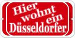 Hinweisschild - Türschild - Hier wohnt ein Düsseldorfer - Gr. ca. 14,5 x 7,5 cm - 308234-4 -