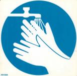 Hinweis- Schild - Hände waschen - Gr. 20 X 20 cm - 308305