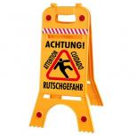 Warnaufsteller Dachaufsteller - ACHTUNG! Attention Rutschgefahr - Gr. ca. 28 x 64 cm – 308522/2