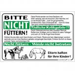 Hinweisschild - Pferde ... bitte nicht füttern - 308626-1 Gr. ca. 30 x 20 cm