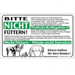 PST-Schild - Bitte nicht füttern! Kolikgefahr... - Gr. ca. 25cm x 15cm - Kunststoffschild 308626-2