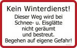 Hinweis-Schild - Kein Winterdienst - 308648 - Gr. ca. 40 x 25cm