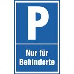 Parkplatz-Schild - PARKEN NUR FÜR BEHINDERTE - 308689 - Gr. 40x25cm
