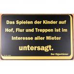 Verbotsschild - Das Spielen der Kinder auf ... - Gr. ca. 40 x 25 cm - 308722