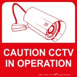 Hinweisschild - Warnschild - Kamera - CAUTION CCTV IN OPERATION - Gr. 21 x 21 cm - 308817-1