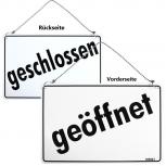 Wendeschild mit Kette - GEÖFFNET GESCHLOSSEN - Gr. ca. 30 x 20 cm - 308867