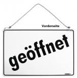 Wendeschild mit Kette - GEÖFFNET GESCHLOSSEN - Gr. ca. 30 x 20 cm - 308867