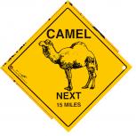 Schild mit Saugnäpfen - CAMEL next 15 Miles - 309121 - Gr. ca. 15 x 15 cm
